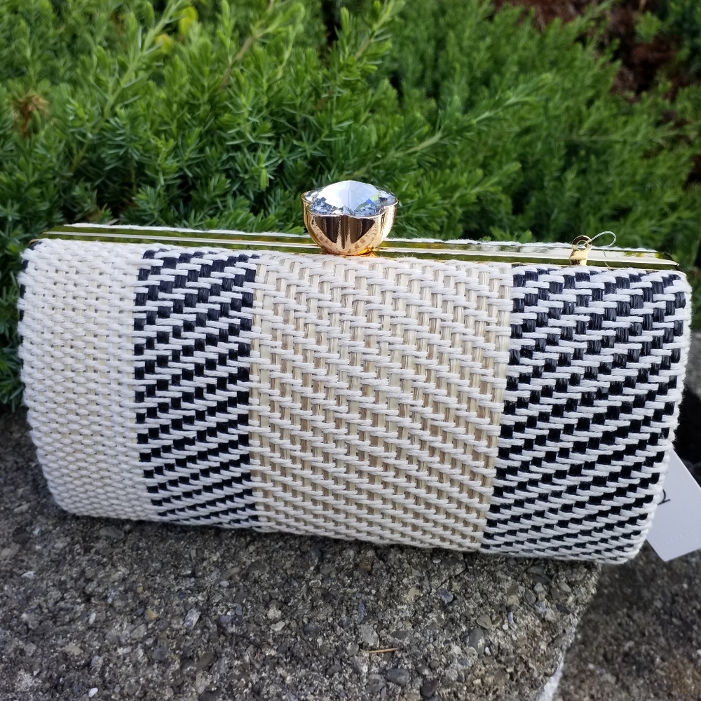 Alessia Woven Plaid Tartan Purse